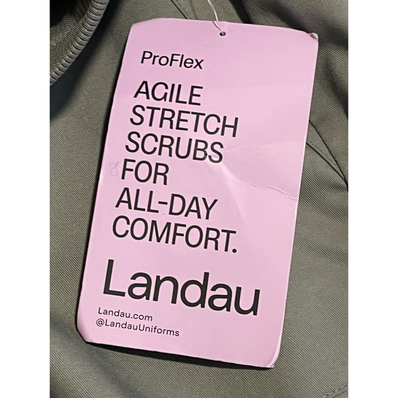 Landau Scrubs Womens XS Proflex Flat Front Cargo Jogger Seagrass Stretch NWT - Picture 8 of 12
